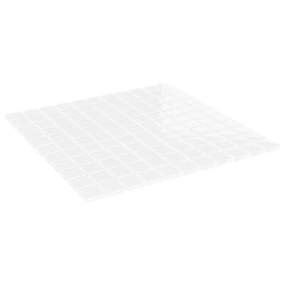 vidaXL Azulejos de mosaico 11 unidades vidrio blanco 30x30 cm