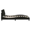 vidaXL Estructura de cama sin colch&oacute;n Hanko tela negro 140x190 cm