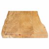 vidaXL Tablero de mesa borde natural madera maciza mango 80x40x3,8 cm