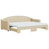 vidaXL Sof&aacute; cama nido con colch&oacute;n tela crema 80x200 cm