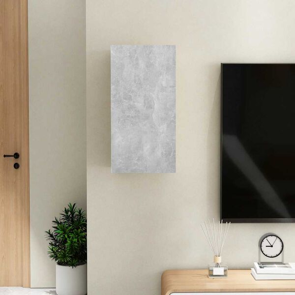 vidaXL Mueble para TV madera contrachapada gris hormig&oacute;n 30,5x30x60 cm