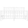 vidaXL Estructura cama sin colchón con estribo metal blanco 150x200 cm