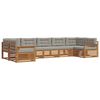 vidaXL Conjunto de sof&aacute;s de exterior 7 pcs Gris Natural y Claro