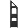 vidaXL Estante de pared con estante Roble Negro 60 x 21 x 78,5 cm