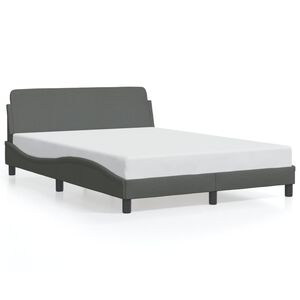 vidaXL Estructura de cama Dover tela gris oscuro 140x190 cm