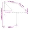 vidaXL Toldo retr&aacute;ctil de funcionamiento manual antracita 150 cm