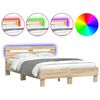 vidaXL Estructura de cama Sonoma 137 x 190 cm Madera de ingenier&iacute;a