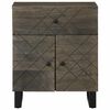 vidaXL Mesita de noche madera maciza de mango negra 50x33x60 cm