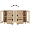vidaXL Aparador de madera de ingeniería roble Sonoma 69,5x34x90 cm