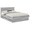 vidaXL Estructura de cama Gris Sonoma 150 x 200 cm Madera Ingenieril