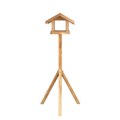 Esschert Design Mesa para pájaros con tejado rectangular acero