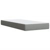 vidaXL Cama box spring con colch&oacute;n tela gris claro 100x200 cm