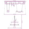 vidaXL Set de columpios exterior columpio, trapecio y columpio plato