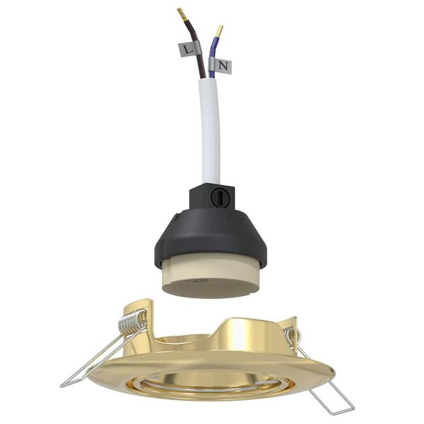 vidaXL Foco 6 pcs Dorado 9 x 9 x 2.5 cm Metal