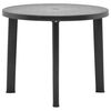vidaXL Mesa de jard&iacute;n de pl&aacute;stico gris antracita 89 cm
