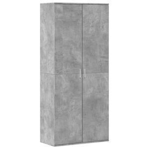 vidaXL Zapatero contrachapada gris hormig&oacute;n 80x39x178 cm