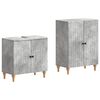 vidaXL Juego de gabinete de ba&ntilde;o de 2 piezas ALKMAAR Gris Hormig&oacute;n