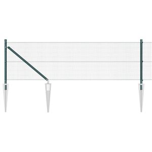 vidaXL Valla de alambre soldado con picos 10 x 0,4 m Verde Malla
