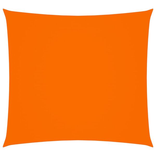 vidaXL Toldo de vela cuadrado tela Oxford naranja 2,5x2,5 m