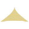 vidaXL Toldo Vela 3 x 3 x 4,2 m HDPE Triangular Amarillo y blanco