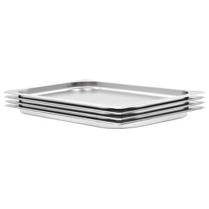 vidaXL Bandejas Gastronorm 4 unidades GN 1/1 20 mm acero inoxidable