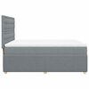 vidaXL Cama box spring con colch&oacute;n tela gris claro 140x200 cm