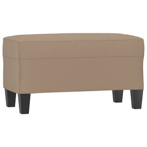vidaXL Banco de cuero sint&eacute;tico color capuchino 70x35x41 cm