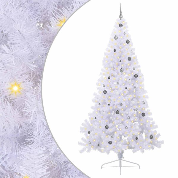 vidaXL &Aacute;rbol de Navidad artificial con 300 LED 240 cm PVC y Acero