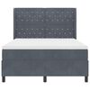 vidaXL Cama con Box Spring LED y Colchón Gris oscuro 140 x 190 cm