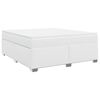 vidaXL Cama box spring con colch&oacute;n cuero sint&eacute;tico blanco 180x200 cm