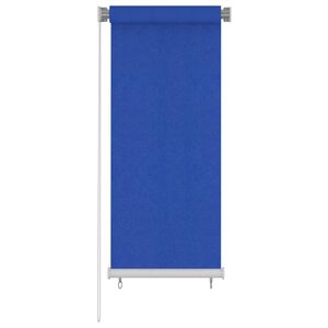 vidaXL Persiana enrollable de exterior 65(ancho)x140(alto)cm azul HDPE