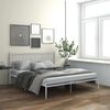 vidaXL Estructura de cama sin colch&oacute;n metal blanco 200x200 cm
