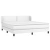 vidaXL Cama box spring con colch&oacute;n cuero sint&eacute;tico blanco 180x200 cm