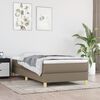 vidaXL Cama box spring con colchón tela gris taupe 100x200 cm