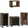 vidaXL Juego de muebles de ba&ntilde;o 4 uds. Multicolor y negro