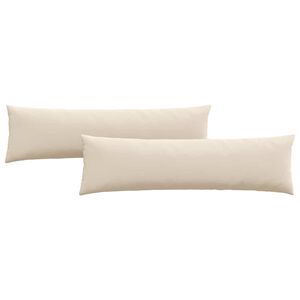 vidaXL Cojines de sof&aacute; 2 pcs Beige 145 x 40 cm tela