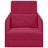 vidaXL Sof&aacute; cama Rojo vino 65 x 80 x 83 cm Terciopelo