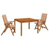 vidaXL Conjunto de comedor de jard&iacute;n de 3 piezas Natural