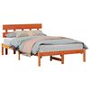 vidaXL Estructura de cama Marr&oacute;n 140 x 190 cm Madera maciza de Pino