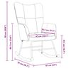 vidaXL Silla mecedora de terciopelo blanco crema