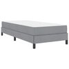 vidaXL Cama tipo Box Spring con colch&oacute;n Gris Claro 90 x 190 cm tela