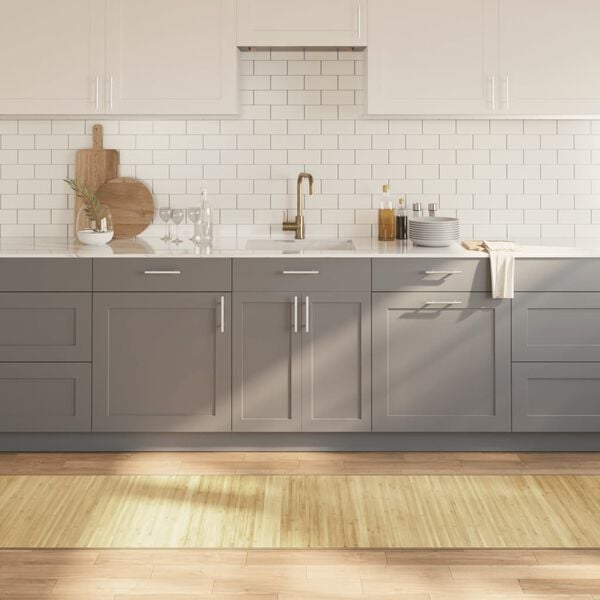 vidaXL Alfombra rectangular bamb&uacute; color natural claro 70x400 cm