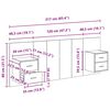 vidaXL Cabecero con Mueble 3 pcs Roble artesanal Madera de ingenier&iacute;a