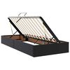 vidaXL Cama con almacenamiento y LED con colch&oacute;n Negro 100 x 200 cm
