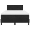 vidaXL Cama Box Spring LED con colch&oacute;n Negro 120 x 200 cm Terciopelo