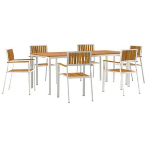 vidaXL Juego de comedor para exteriores 7 uds. 200 x 90 x 75 cm