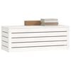 vidaXL Caja de almacenaje madera maciza de pino blanco 89x36,5x33 cm