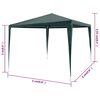 vidaXL Carpa para fiestas verde 3x3 m