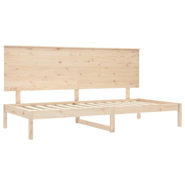 vidaXL Sof&aacute; cama sin colch&oacute;n madera maciza de pino 80x200 cm