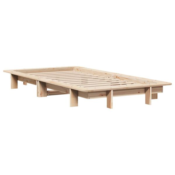 vidaXL Estructura de cama sin colch&oacute;n madera maciza de pino 90x200 cm